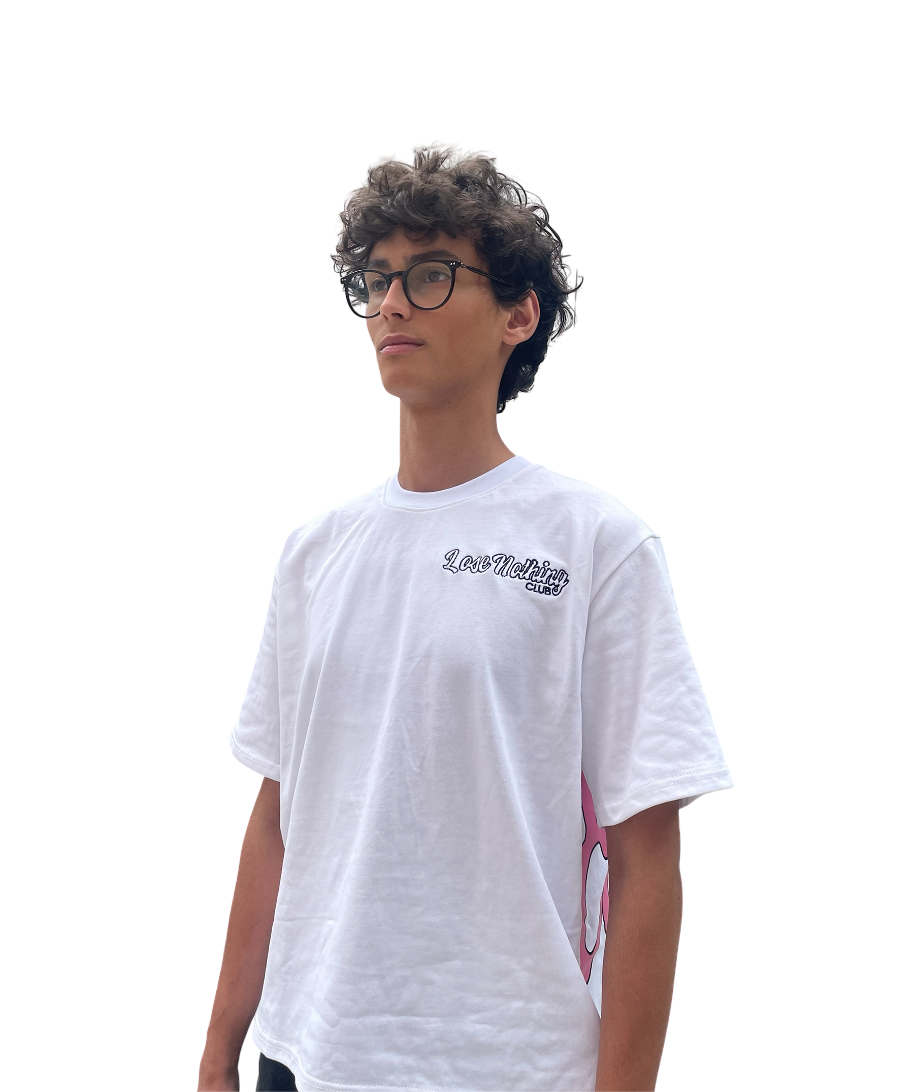 LNC OUTTA BOUNDS TEE WHITE PINK
