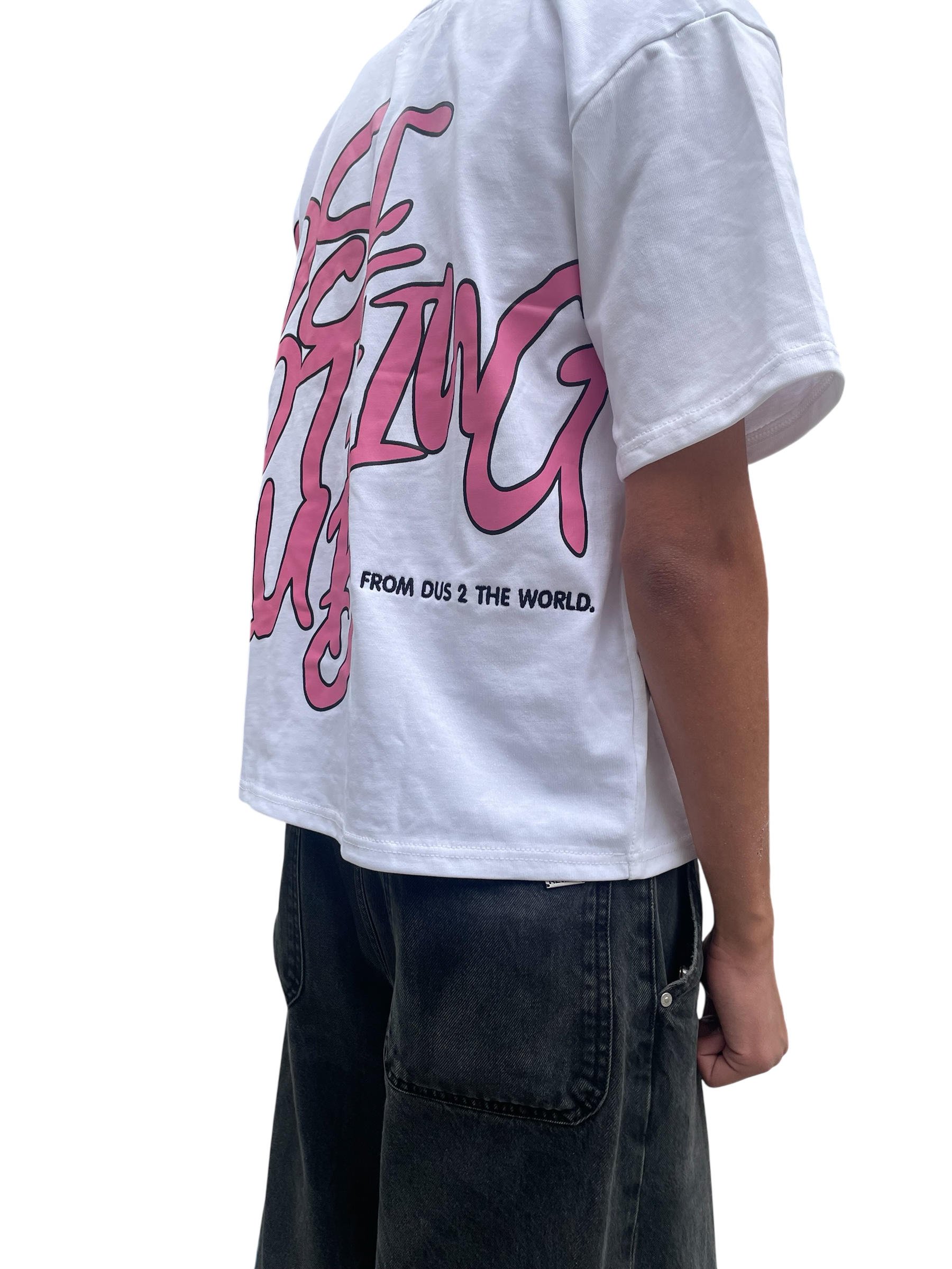LNC OUTTA BOUNDS TEE WHITE PINK
