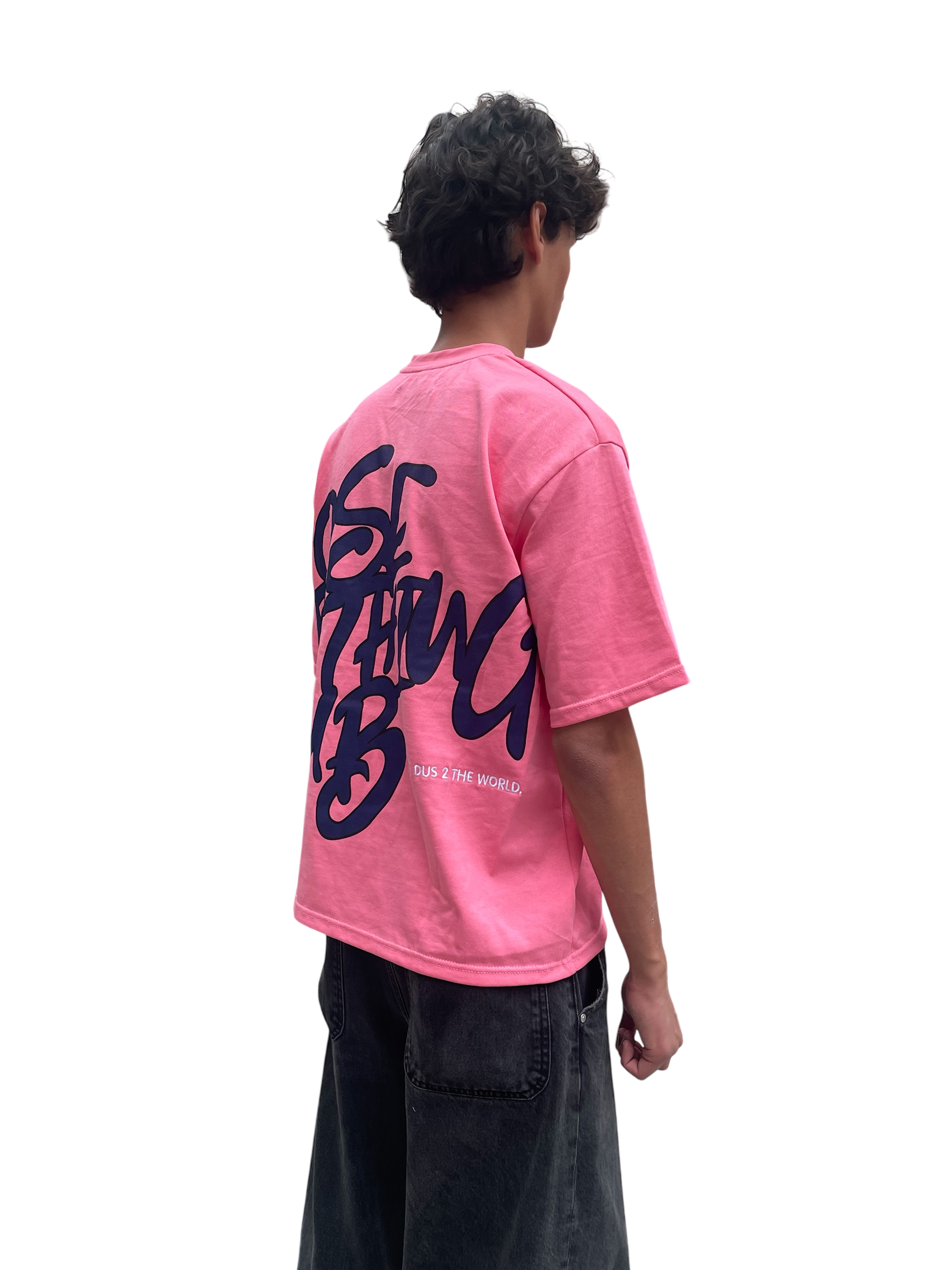 LNC OUTTA BOUNDS TEE PINK DARK BLUE