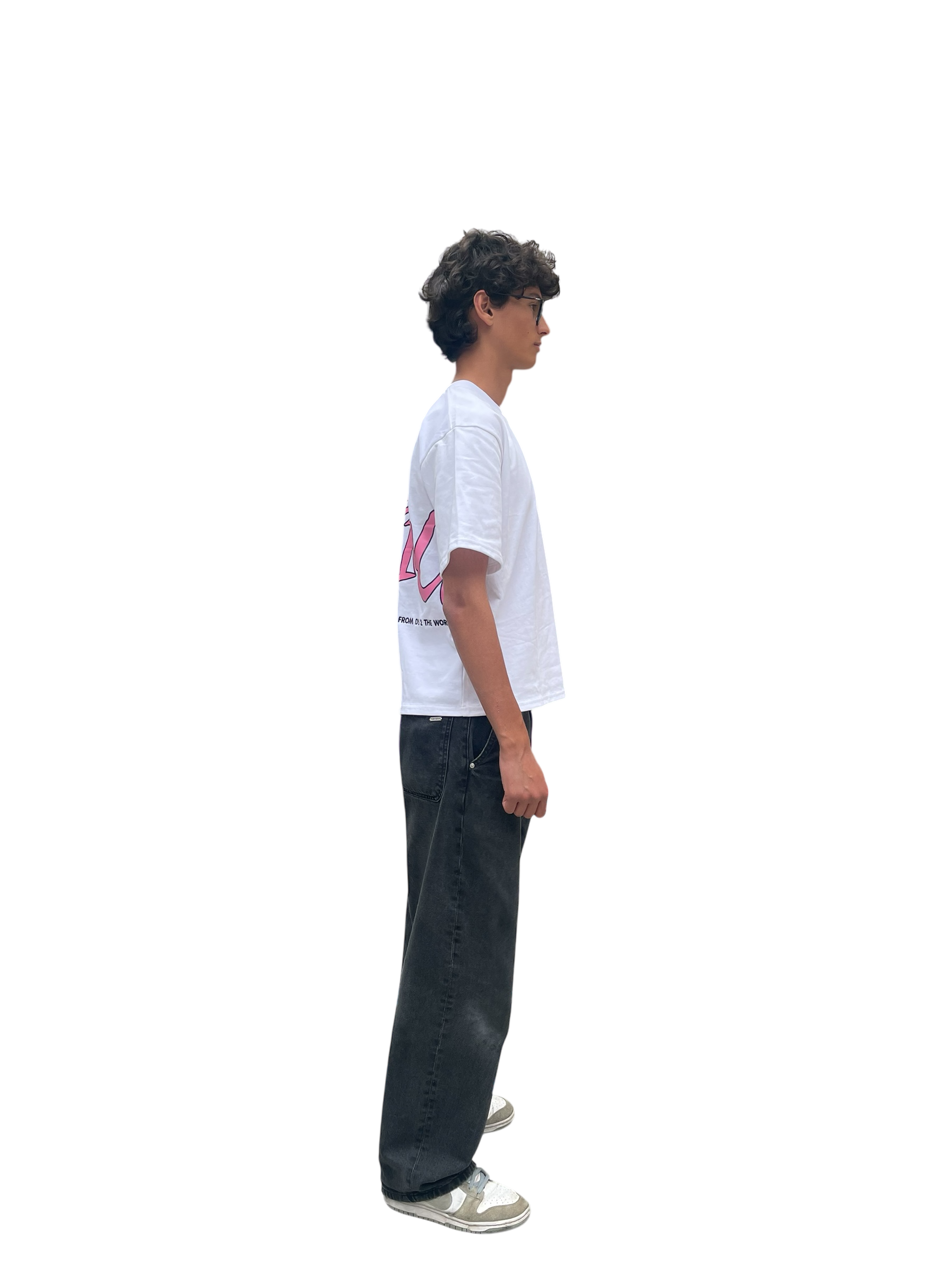 LNC OUTTA BOUNDS TEE WHITE PINK