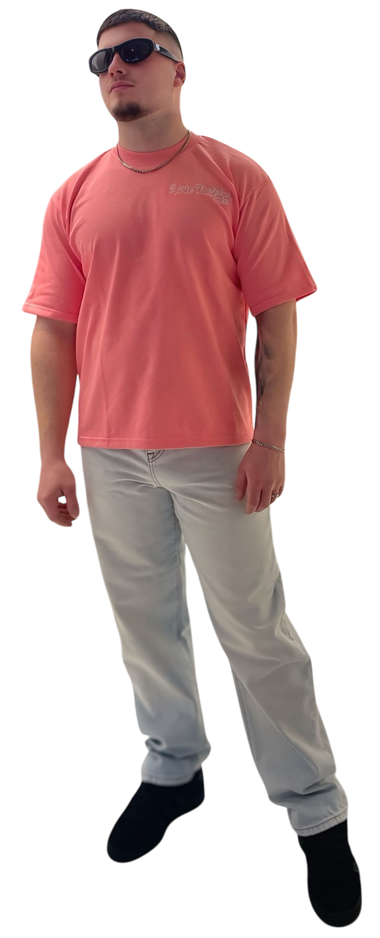 LNC OUTTA BOUNDS HEAVY TEE PINK DARK BLUE