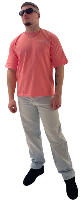 LNC OUTTA BOUNDS HEAVY TEE PINK DARK BLUE