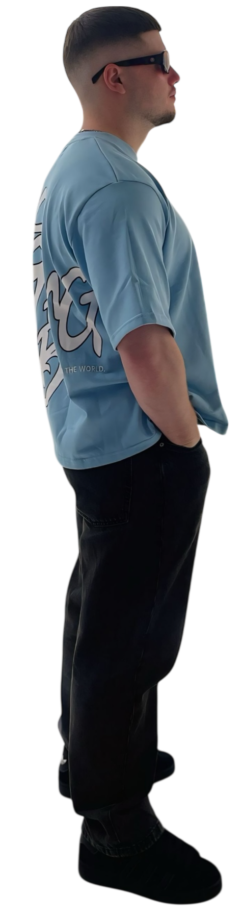 LNC OUTTA BOUNDS HEAVY TEE BLUE WHITE