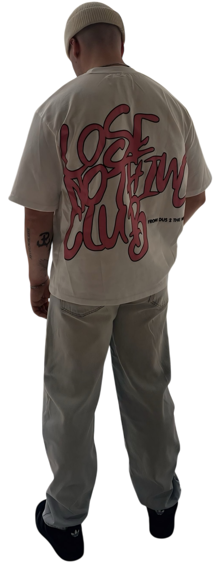 LNC OUTTA BOUNDS HEAVY TEE WHITE PINK