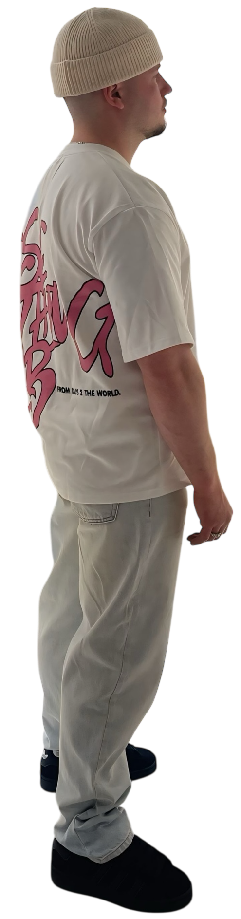 LNC OUTTA BOUNDS HEAVY TEE WHITE PINK