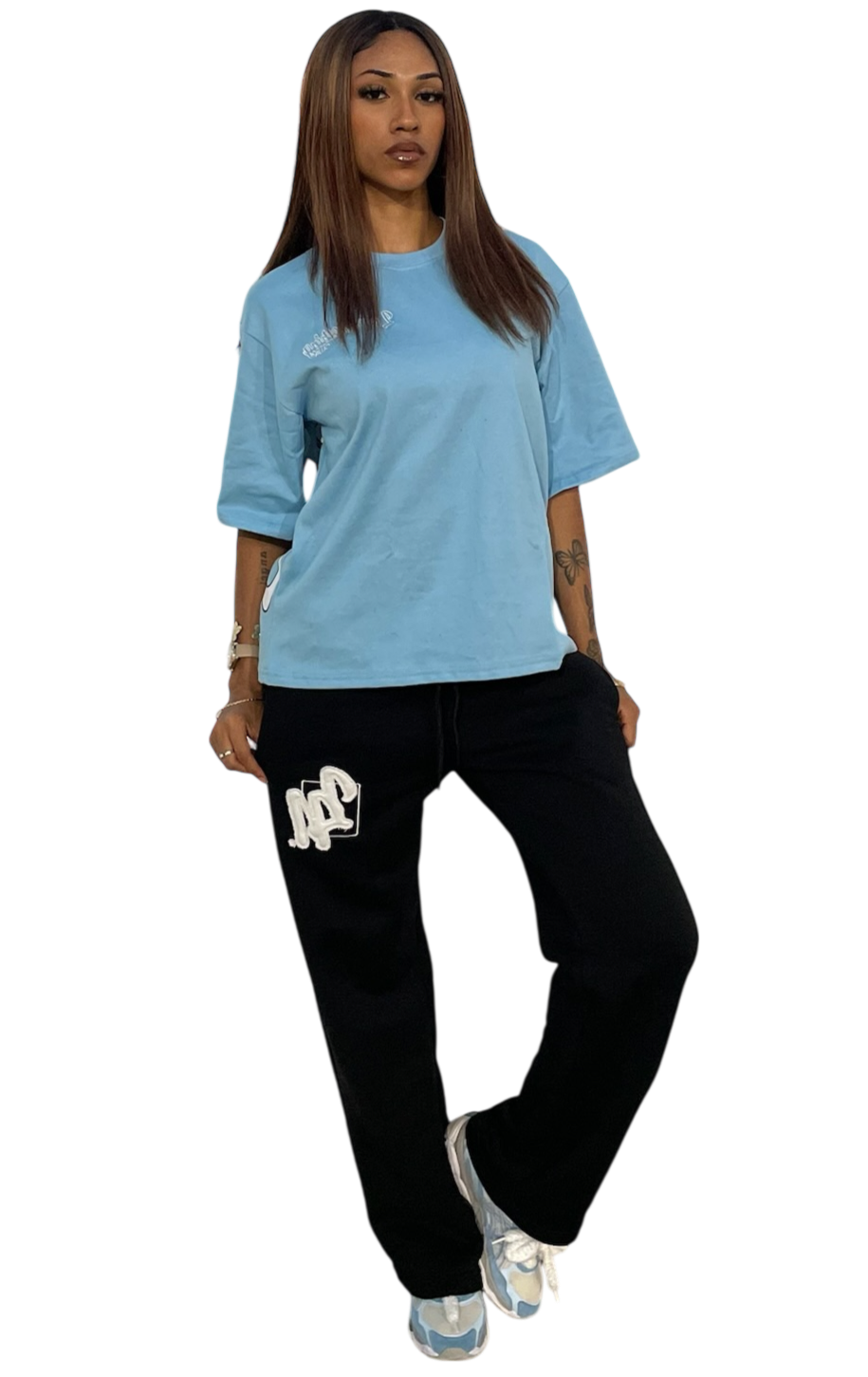 LNC OUTTA BOUNDS HEAVY TEE BLUE WHITE