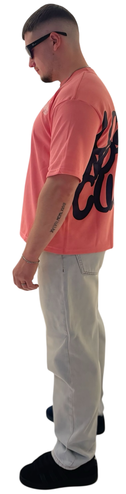 LNC OUTTA BOUNDS HEAVY TEE PINK DARK BLUE