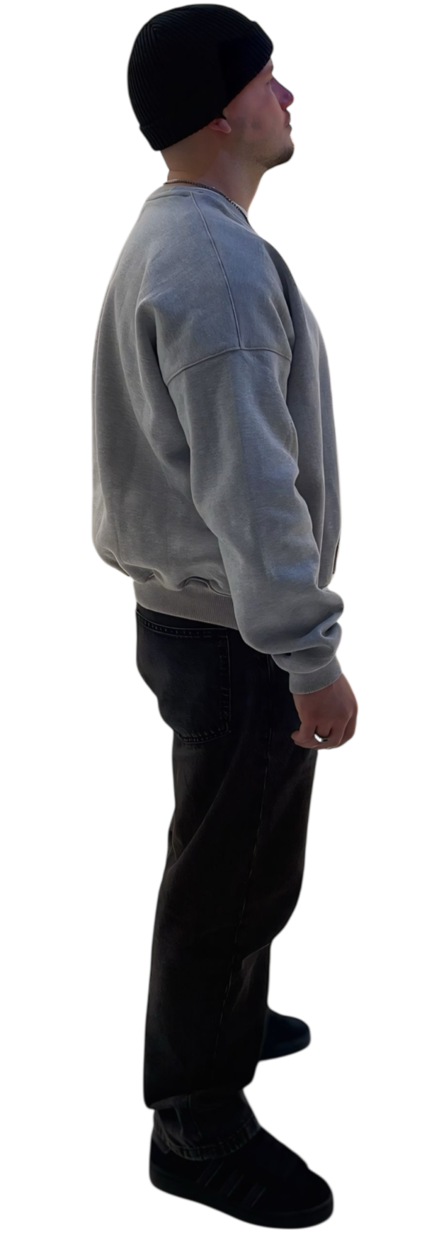 LNC SCRIPT HEAVY SWEATER GREY