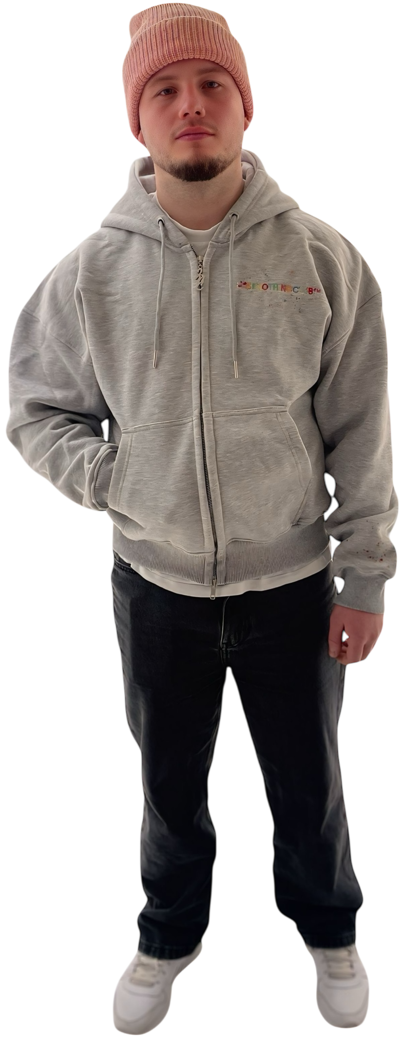 LNC BREAKFAST CLUB HEAVY ZIP HOODIE GREY