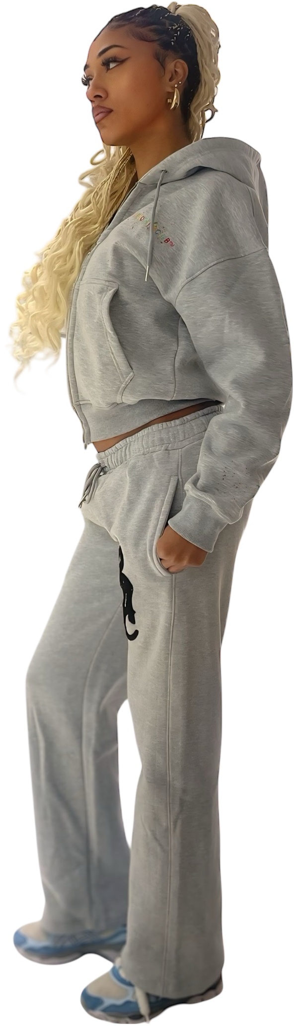 LNC BREAKFAST CLUB HEAVY ZIP HOODIE GREY