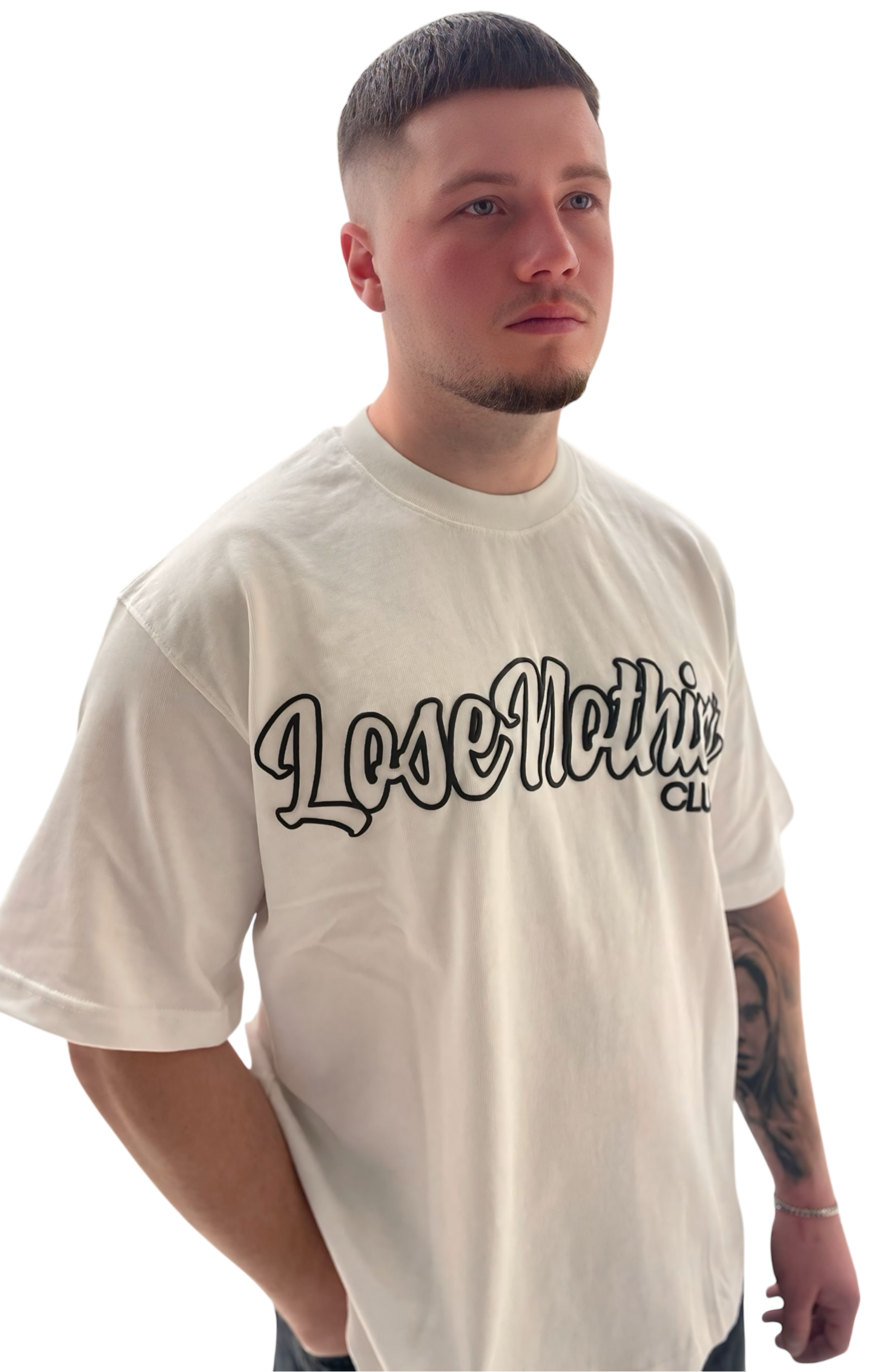 LNC LETTERING LOGO HEAVY TEE WHITE
