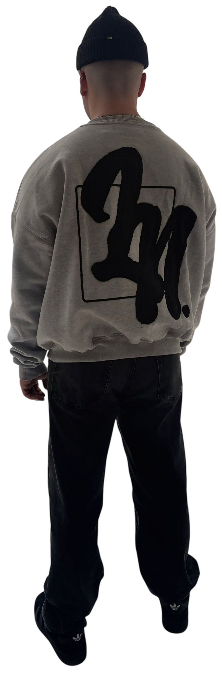 LNC CLASSIC HEAVY SWEATER WITH BACKPRINT GREY