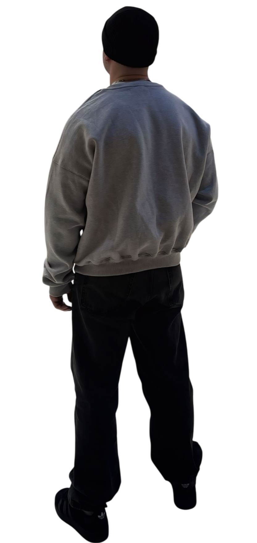 LNC SCRIPT HEAVY SWEATER GREY