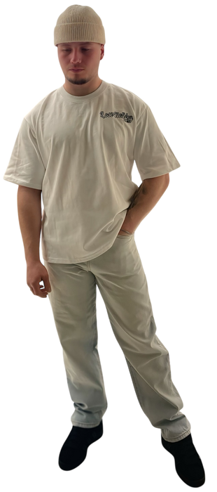 LNC OUTTA BOUNDS HEAVY TEE WHITE PINK