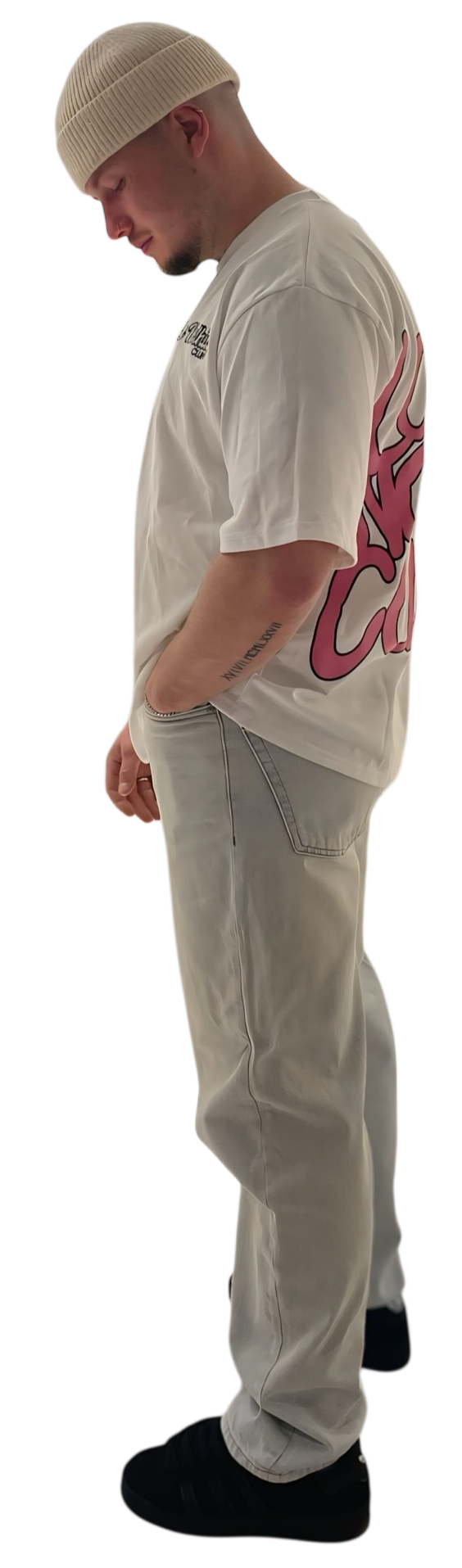 LNC OUTTA BOUNDS HEAVY TEE WHITE PINK