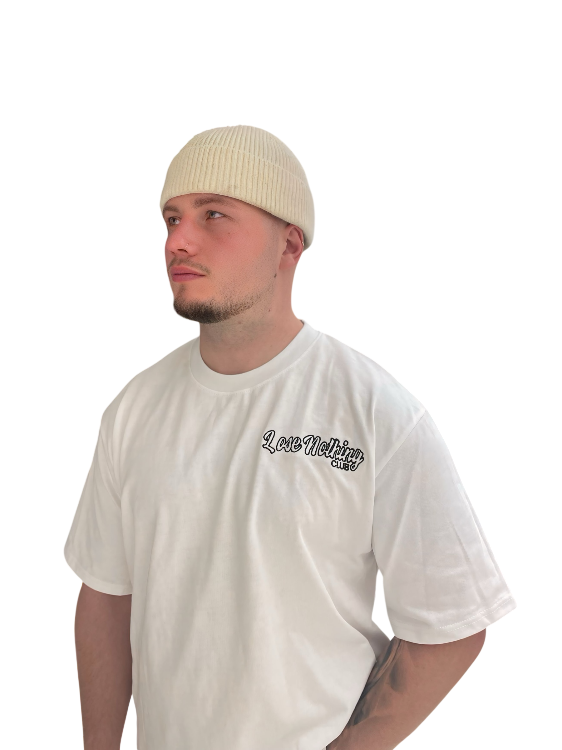 LNC OUTTA BOUNDS HEAVY TEE WHITE PINK