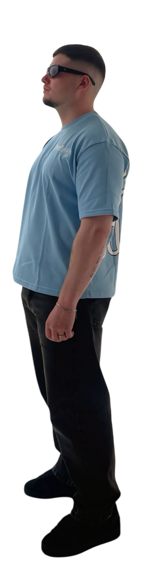 LNC OUTTA BOUNDS HEAVY TEE BLUE WHITE