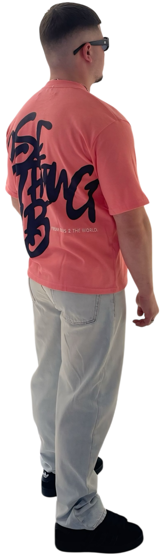 LNC OUTTA BOUNDS HEAVY TEE PINK DARK BLUE