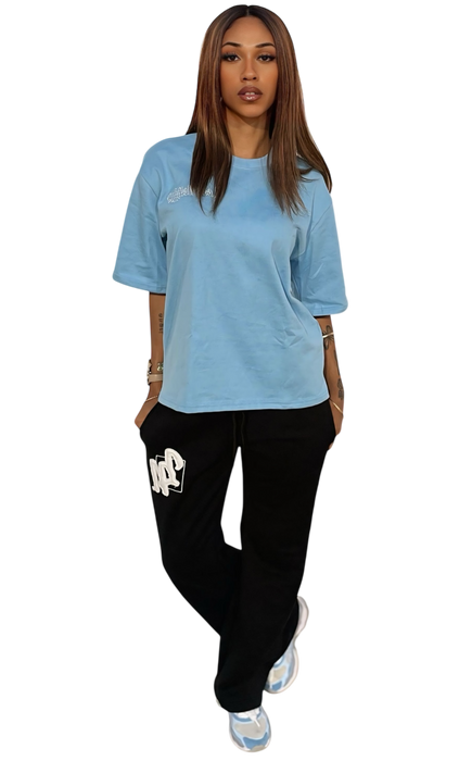 LNC OUTTA BOUNDS HEAVY TEE BLUE WHITE