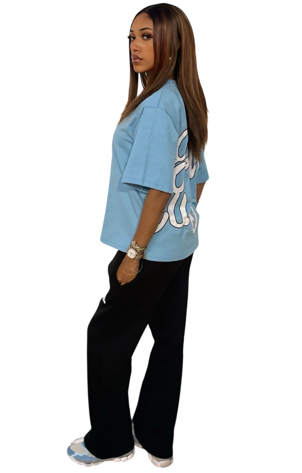 LNC OUTTA BOUNDS HEAVY TEE BLUE WHITE