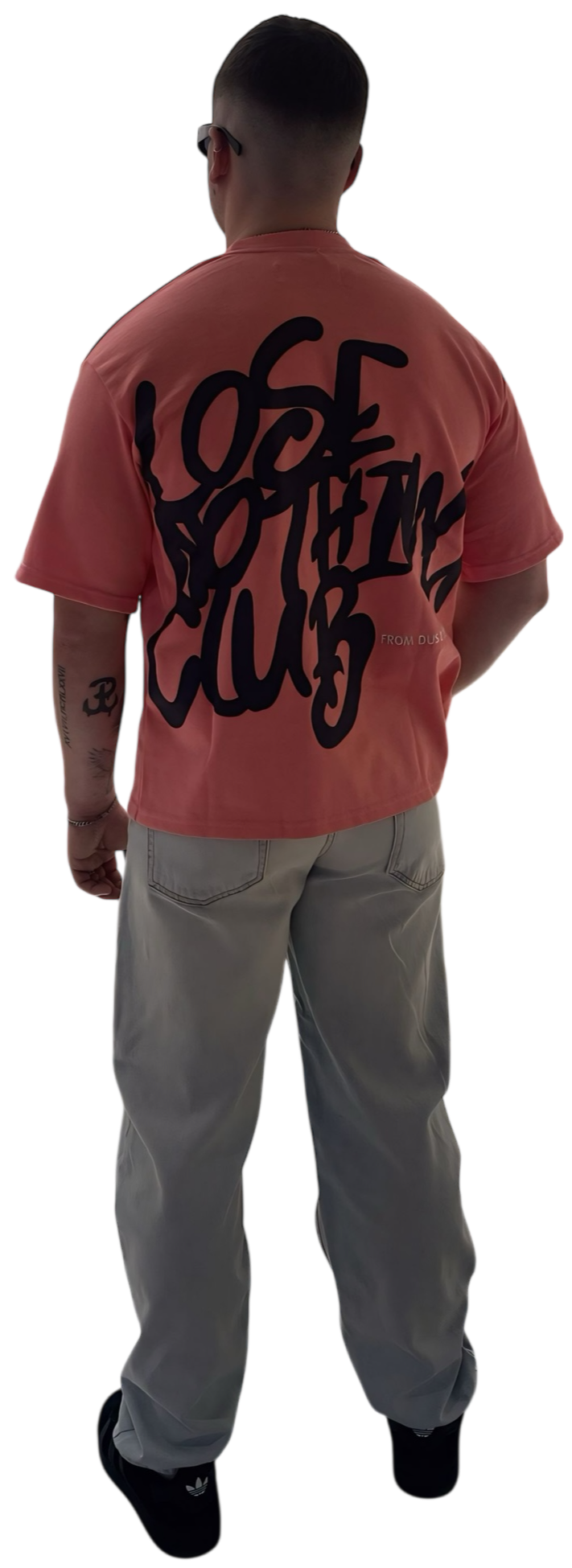 LNC OUTTA BOUNDS HEAVY TEE PINK DARK BLUE
