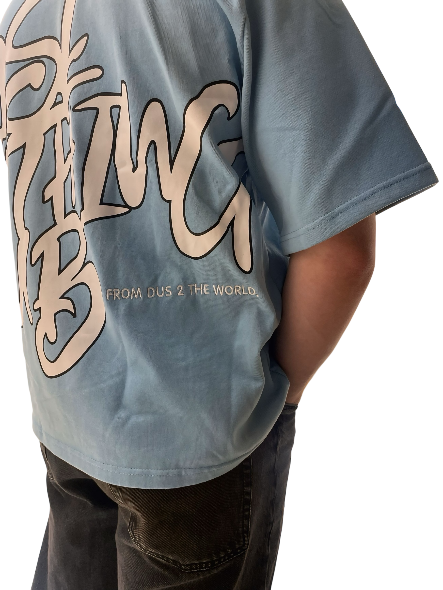 LNC OUTTA BOUNDS HEAVY TEE BLUE WHITE