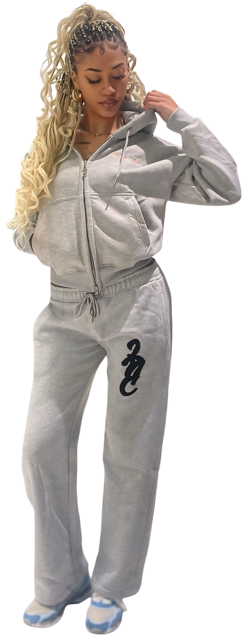 LNC BREAKFAST CLUB HEAVY ZIP HOODIE GREY